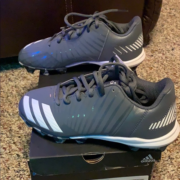 adidas Other - New adidas Icon MD Youth Baseball Cleats Gray 4